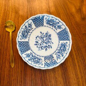 Vintage Myott Melody 1982 - Blue Floral Saucer